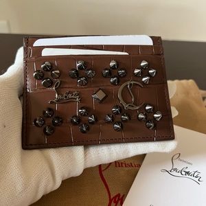 christian louboutin m kios croc embossed cards